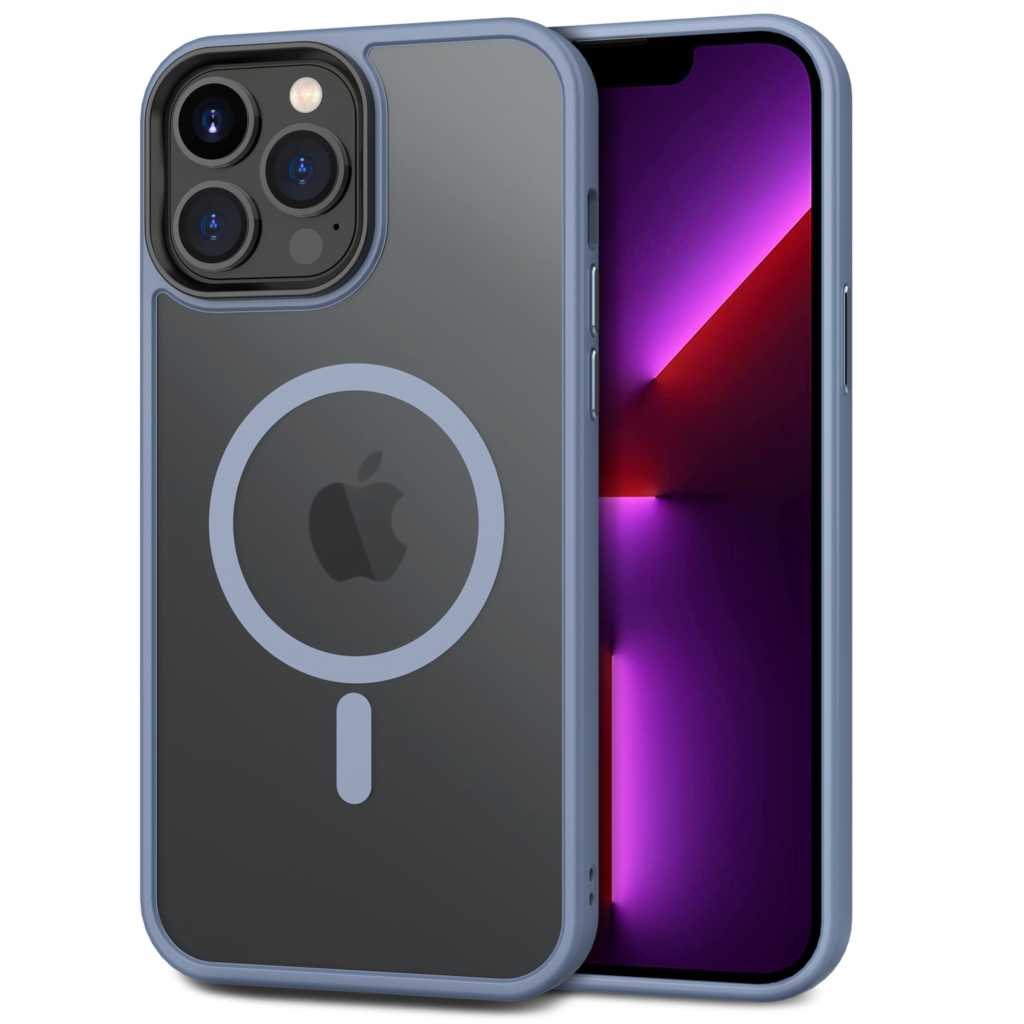CACOE Magnetic Case for iPhone 13 Pro Max 6.7 inch-Compatible with MagSafe & Magnetic Car Phone Mount,TPU Thin Phone Cases Cover Protective Shockproof Anti-Fingerprint(Light Blue)