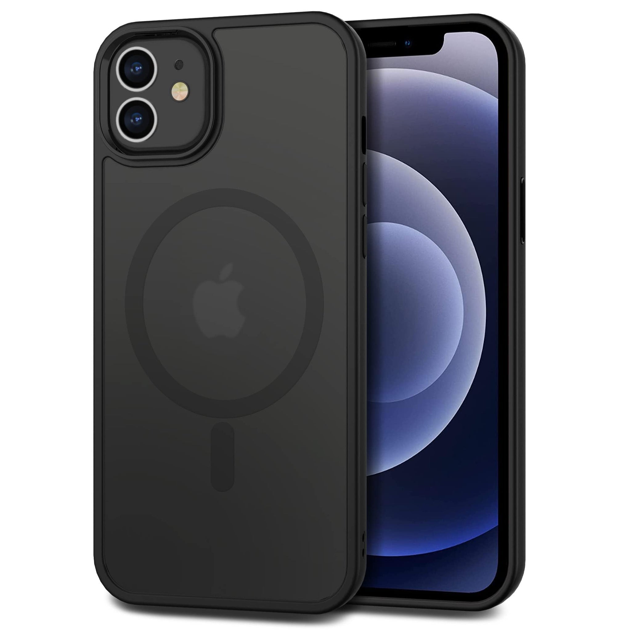 CACOE Magnetic Case for iPhone 12 & iPhone 12 Pro 2020 6.1 inch-Compatible with MagSafe & Magnetic Car Phone Mount,TPU Thin Phone Cases Cover Protective Shockproof Anti-Fingerprint(Matte Black)