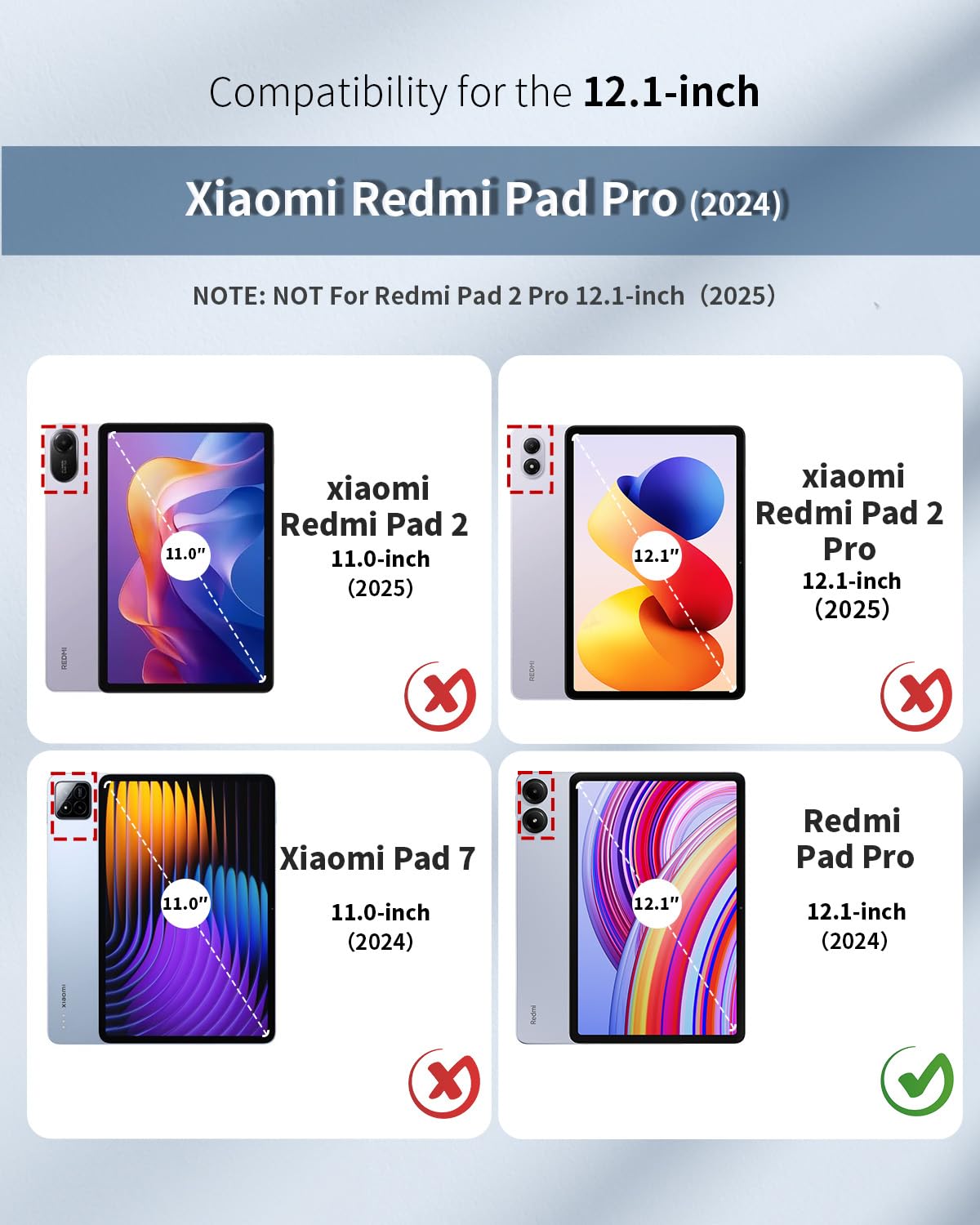 CACOE Keyboard Case for Redmi Pad Pro 12.1 / Xiaomi Poco Pad 12.1 2024--QWERTZ Tastatur