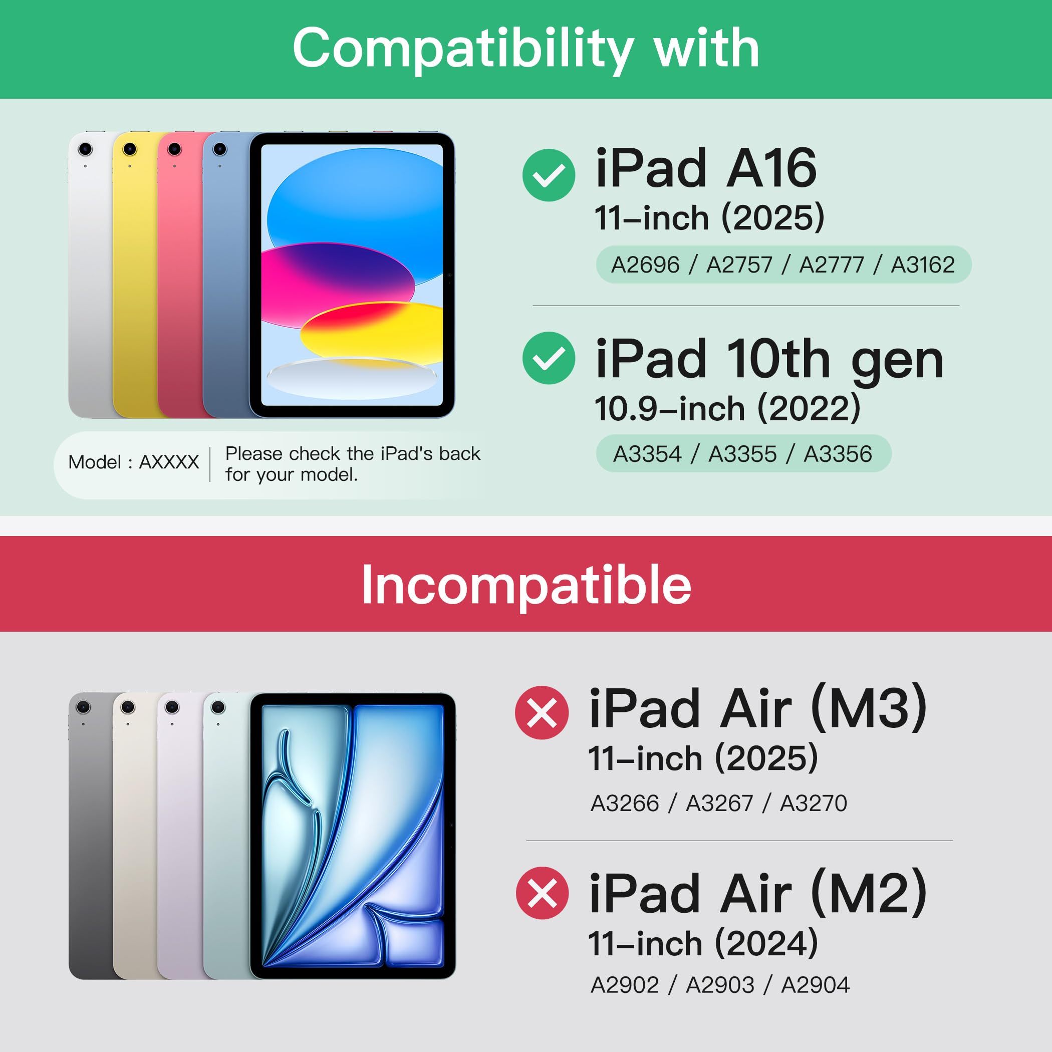 CACOE Hülle für iPad (A16) 11./ 10. Generation 11" mit Stifthalter