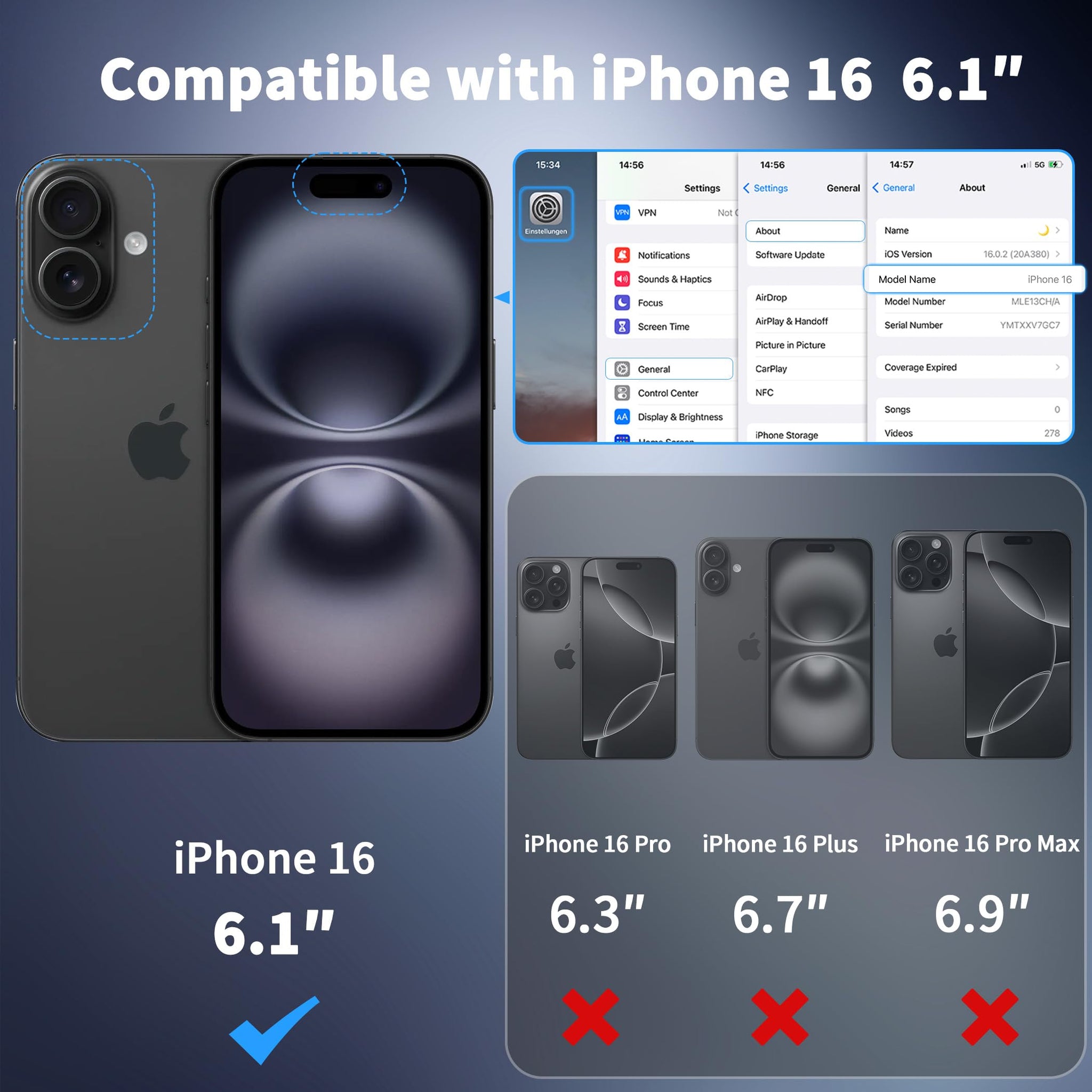 CACOE Magnetic Case for iPhone 16 6.1 inch, Compatible with MagSafe, Thin Slim Fit Anti-Fingerprint Shockproof Bumper TPU Protective Cover for Women Men Girls(Matte Black)