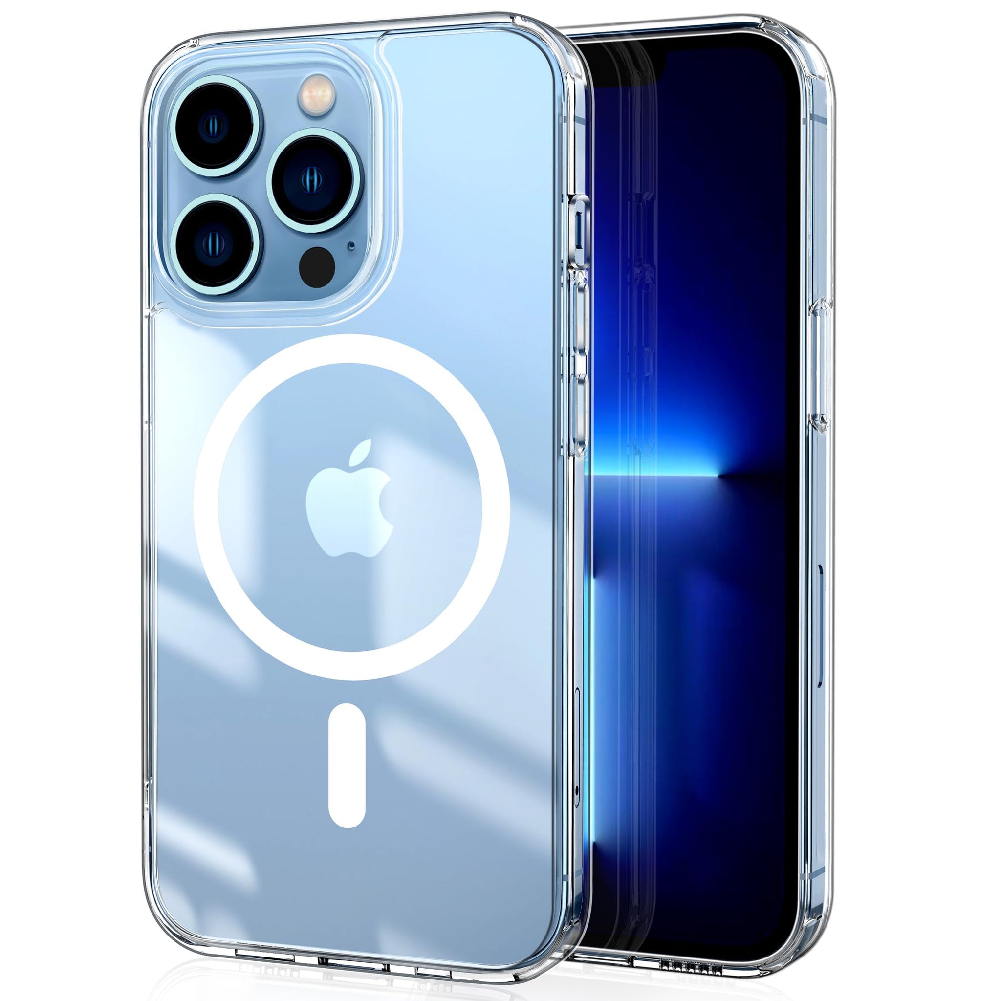 CACOE Magnetic Case for iPhone 13 Pro 6.1 inch-Compatible with MagSafe & Magnetic Car Phone Mount,Not Yellowing Anti-Scratch (Clear)