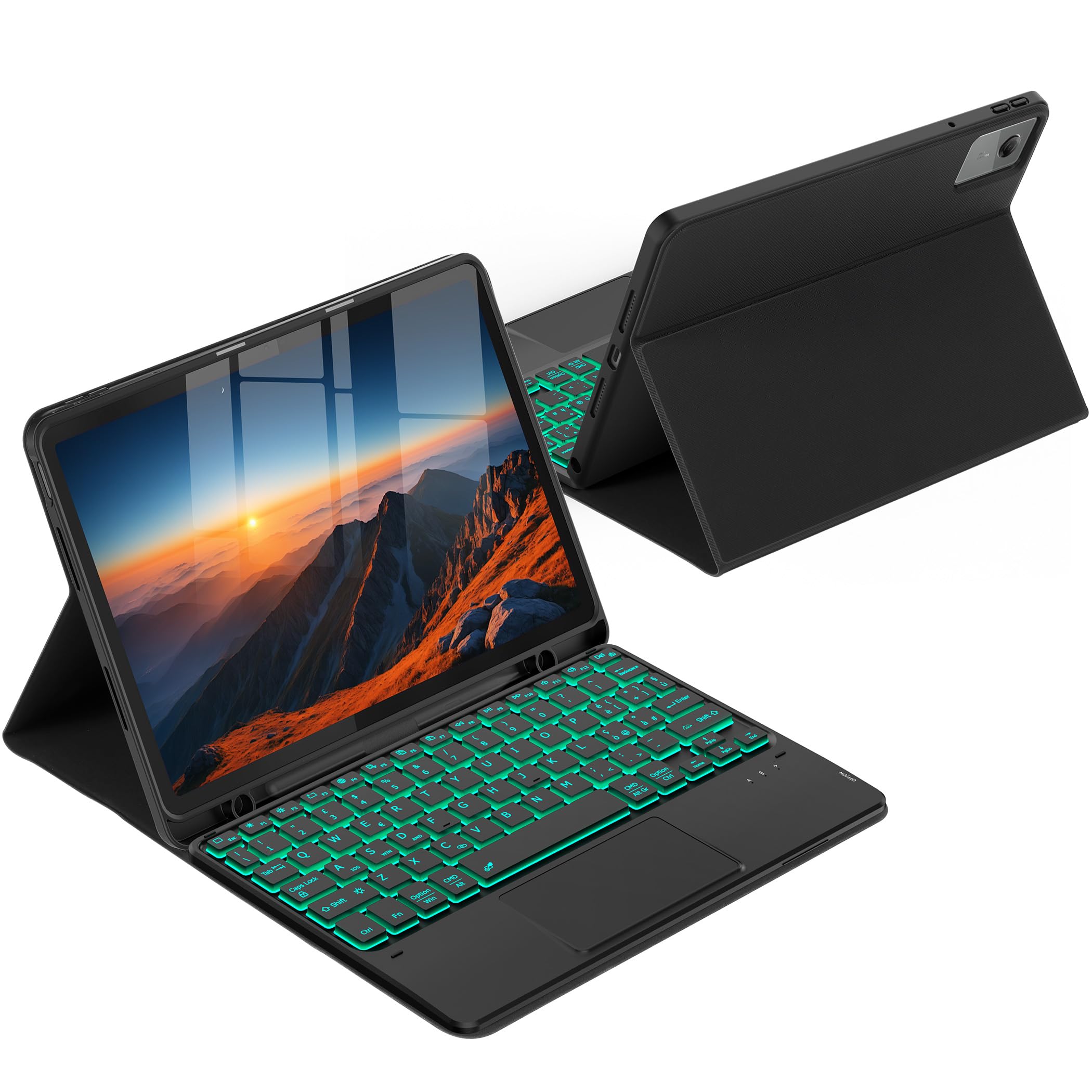 CACOE Cover con Tastiera per Lenovo Idea Tab 11 2025 con Touchpad, Nero