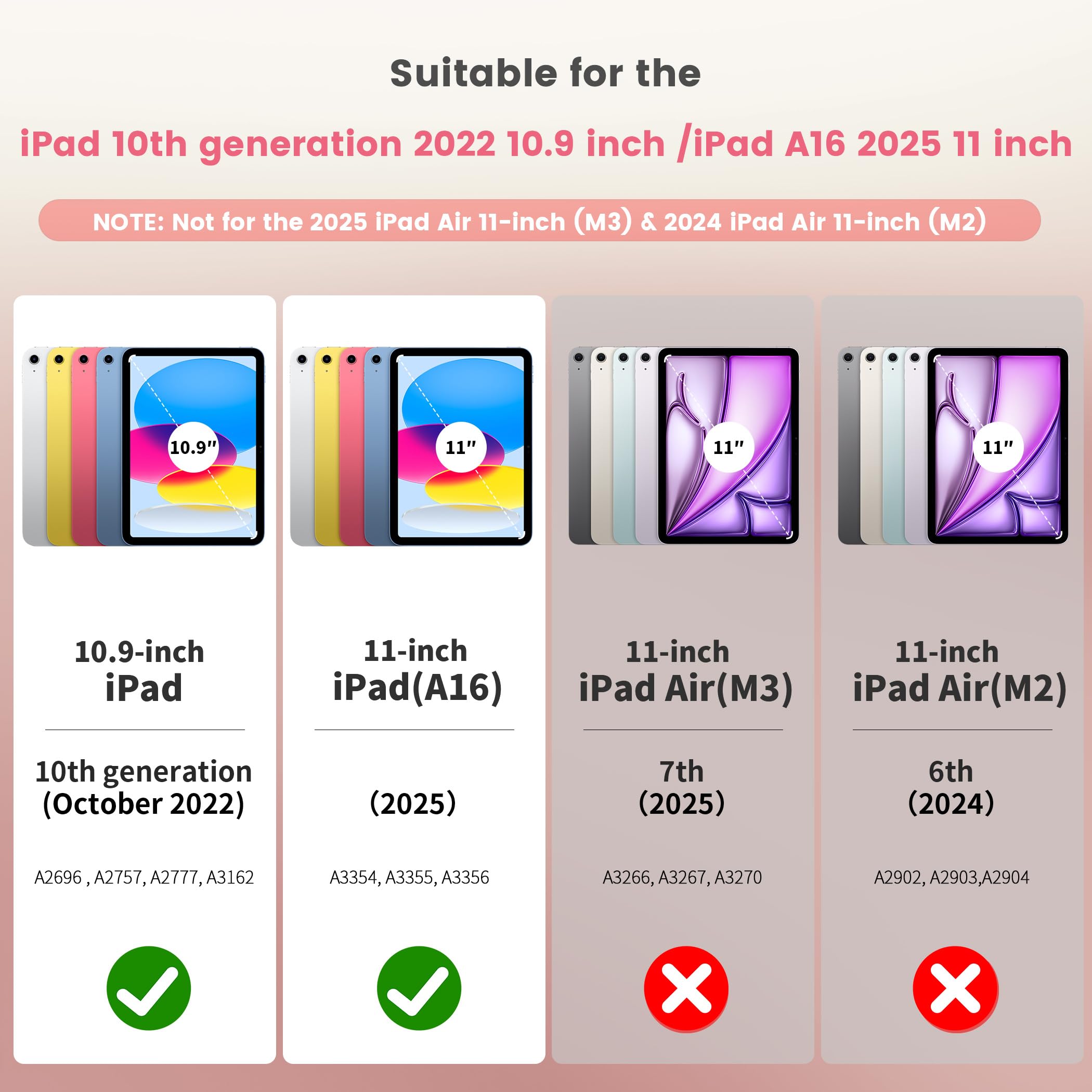 CACOE Hülle für iPad (A16) 11./10. Generation (2025/2022) mit Stifthalter