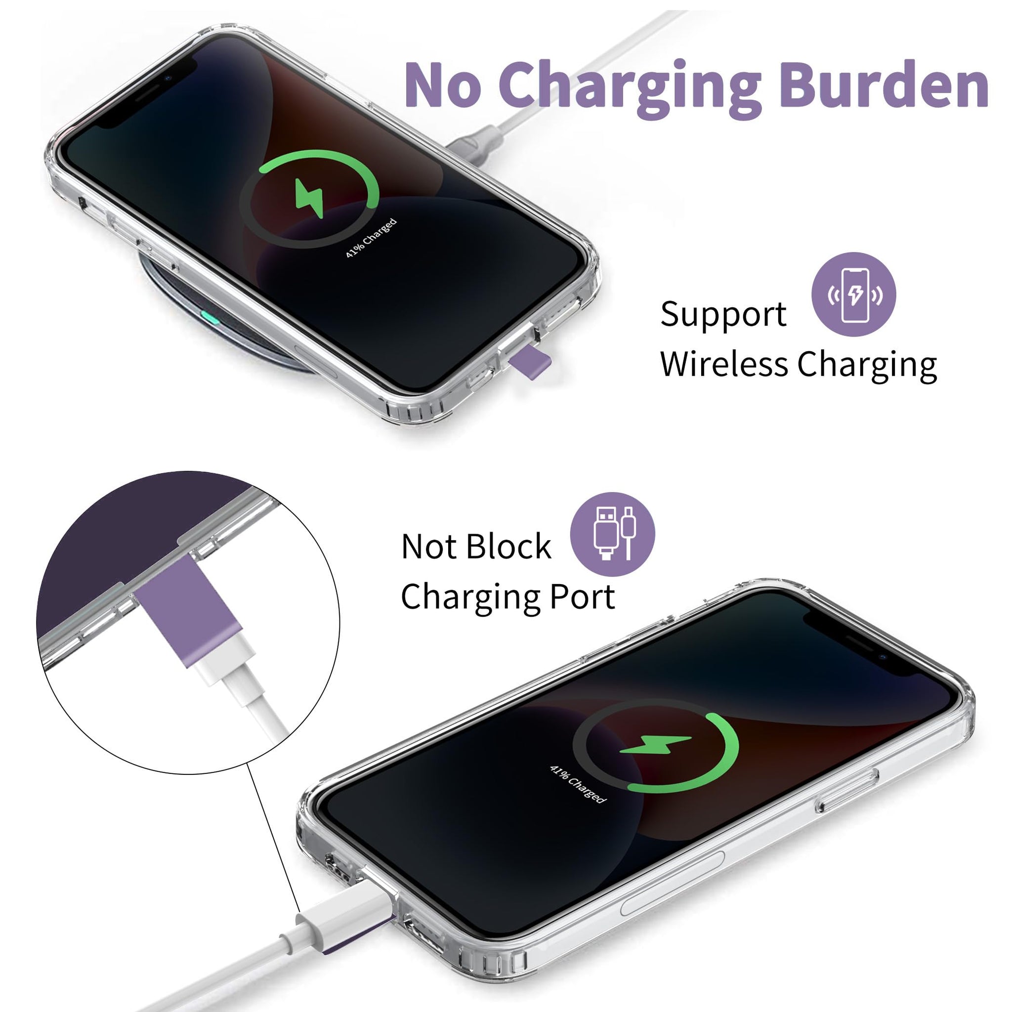 CACOE Cell Phone Lanyard Universal Crossbody Multifuctional Lanyard Compatible with Most Smartphones (Purple Blue, 30"（Neck Strap×1）+8"（Wrist Strap×1）)
