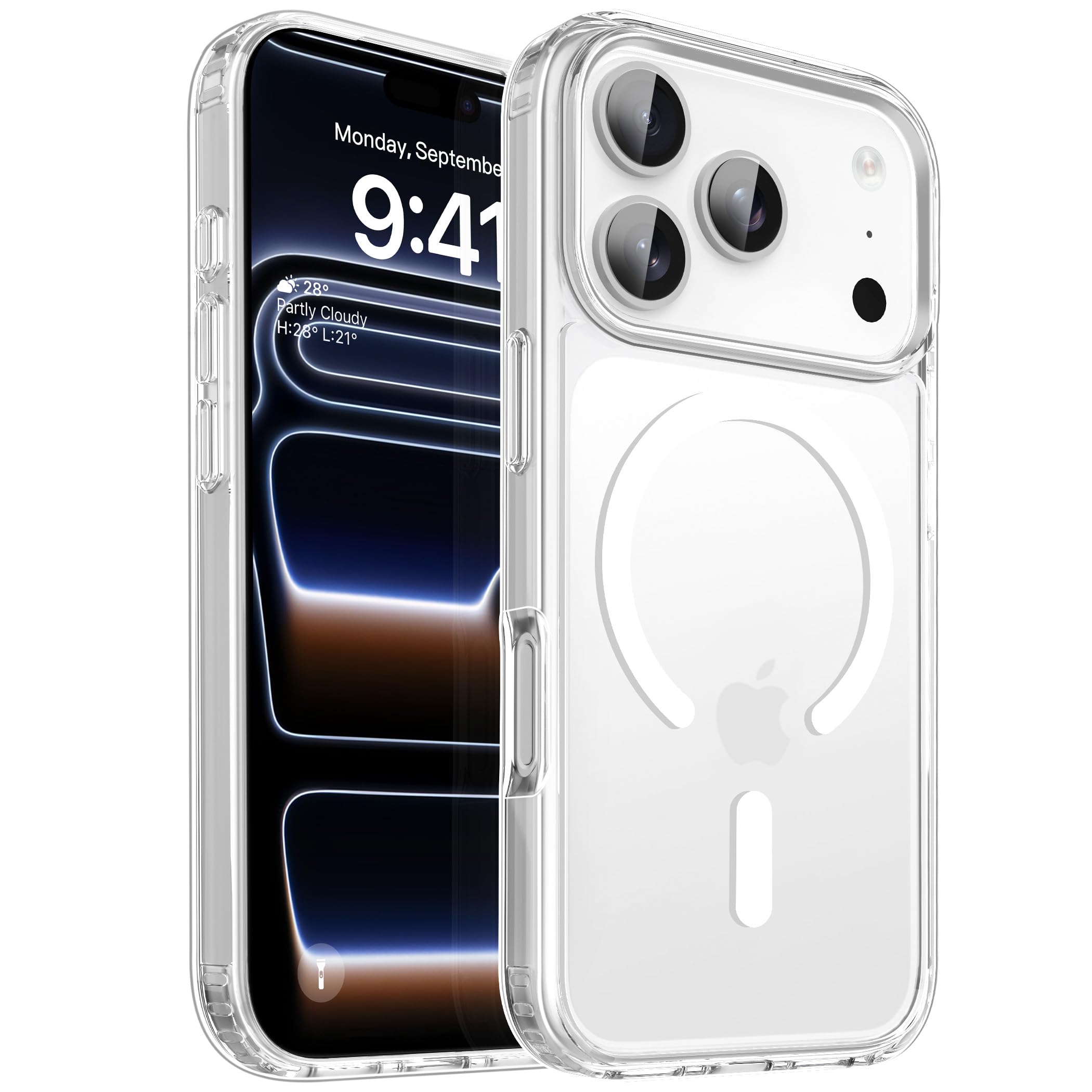 CACOE Magnetic Case for iPhone 17 Pro Max 6.9 inch, Clear