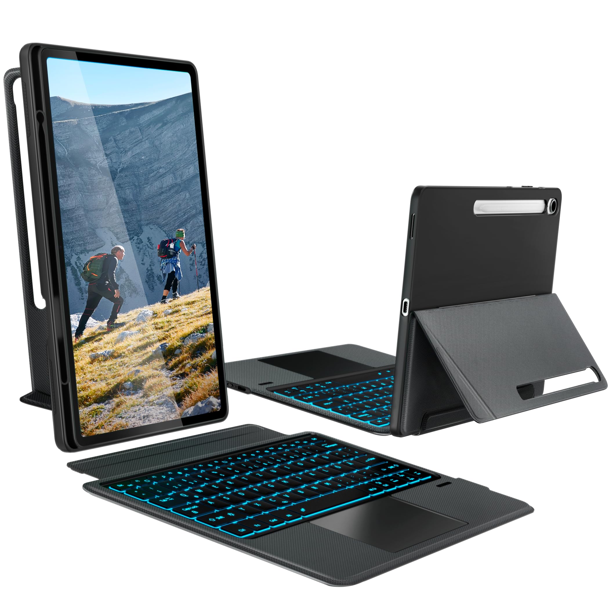 CACOE Tastatur Hülle für Samsung Galaxy Tab S10 FE+/ S10 FE Plus 13.1 Zoll