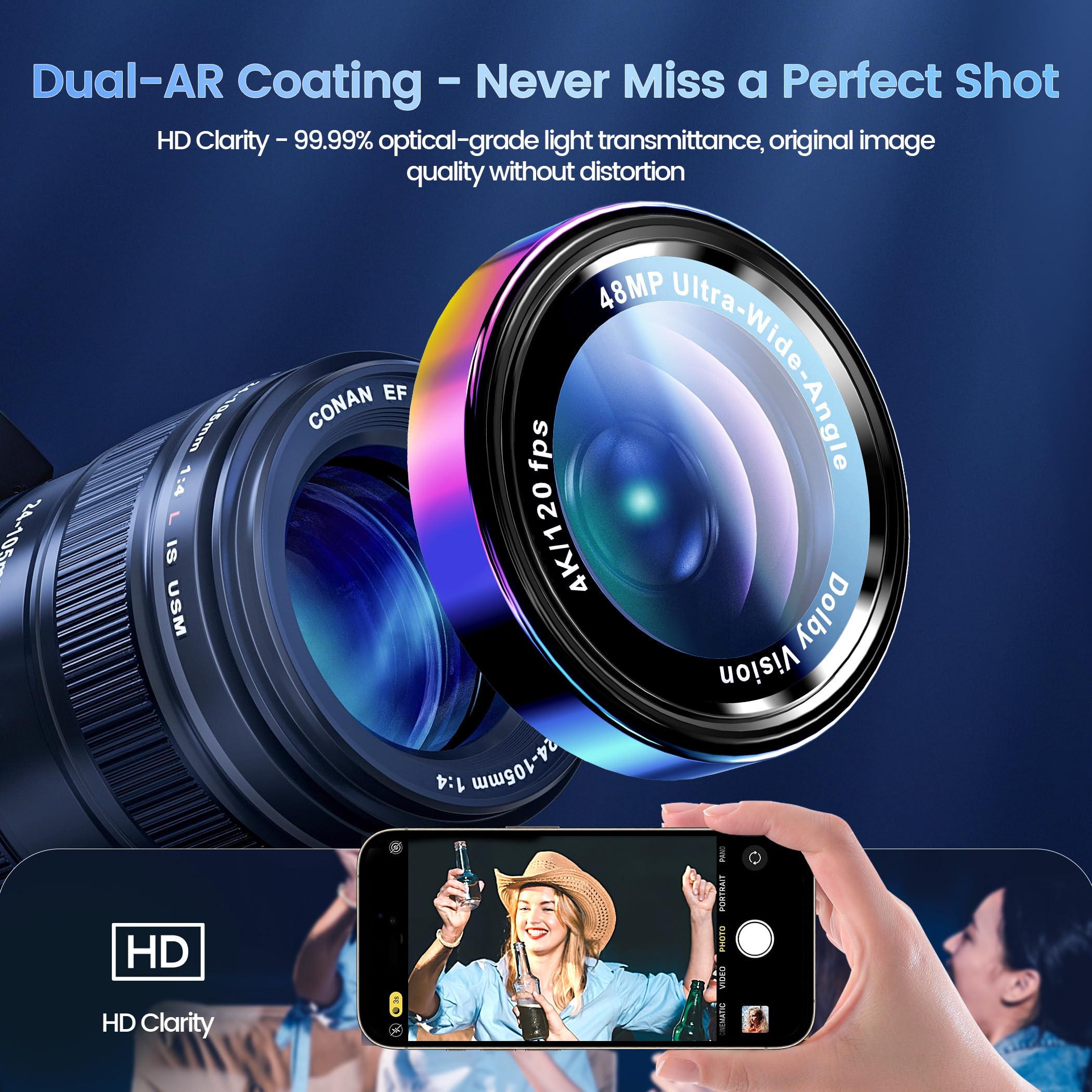 CACOE Camera Lens Protector for iPhone 14/15/16/17 Pro/Pro Max Cover