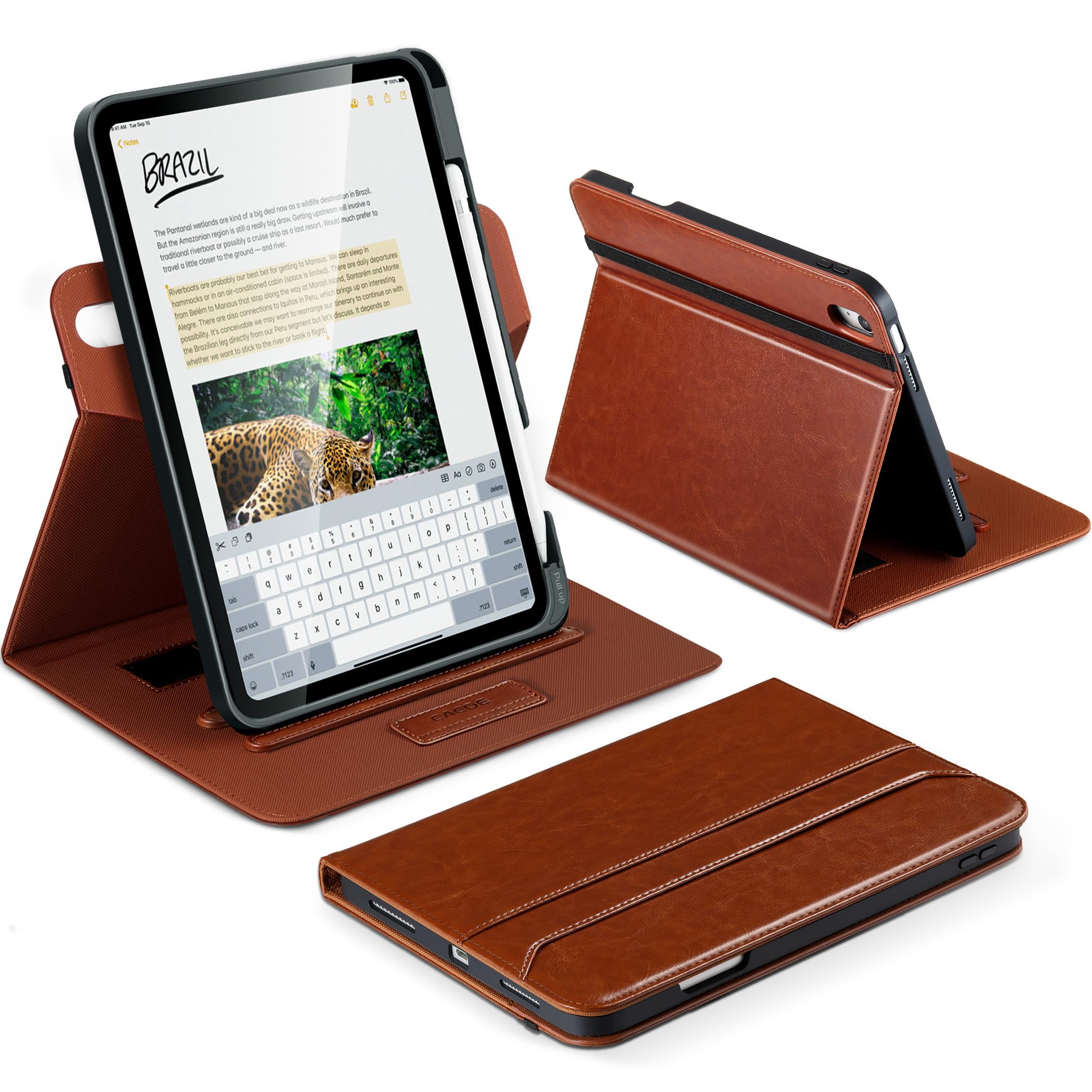 CACOE 360 Rotating Case for iPad 11th/10th Gen(2025/2022, 10.9")