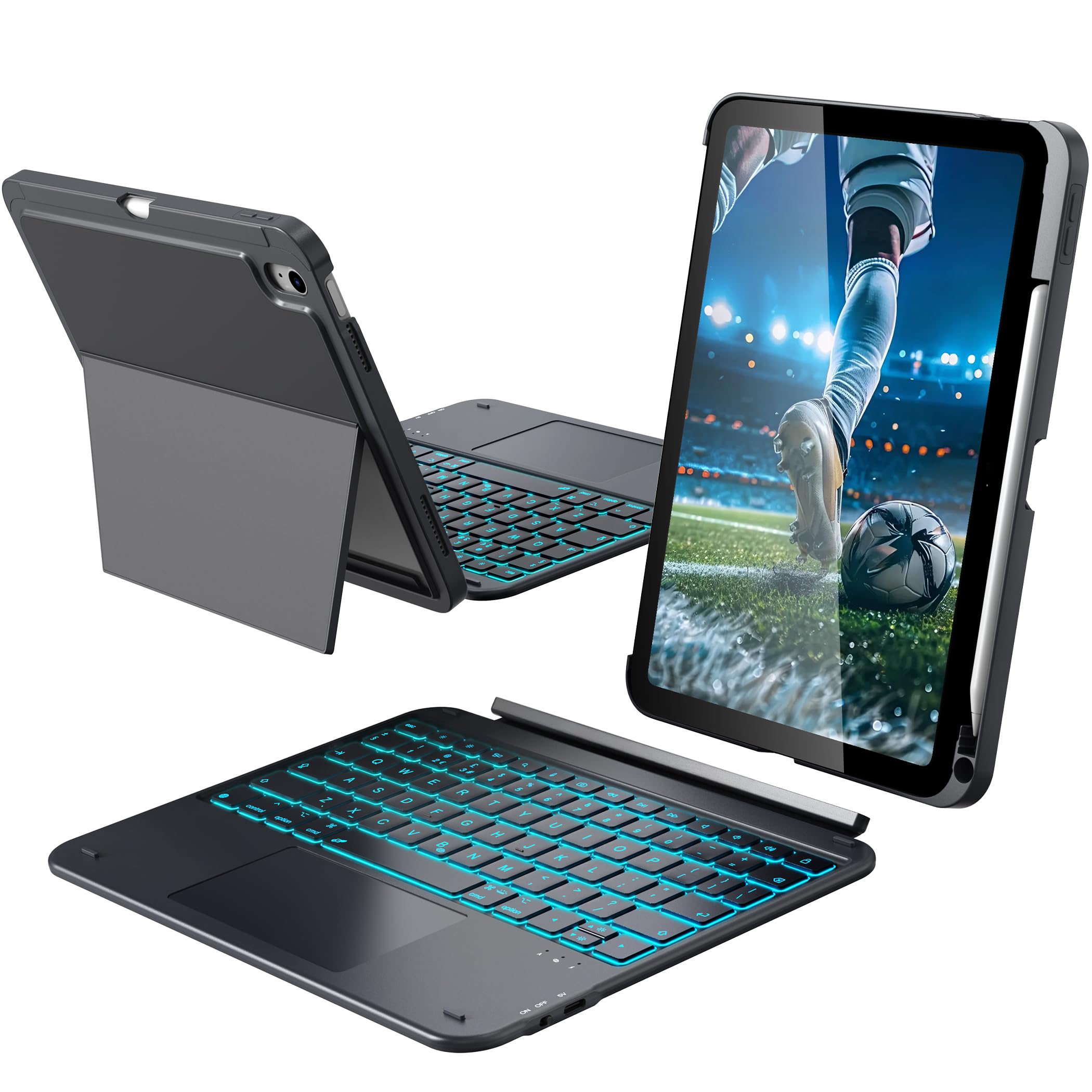 Keyboard Case for iPad A16 11 Inch (2025) & iPad 10th Gen 10.9 Inch (2022)