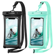 CACOE Floating IPX8 Waterproof Phone Pouch (2 Pack) for Kayaking & Beach
