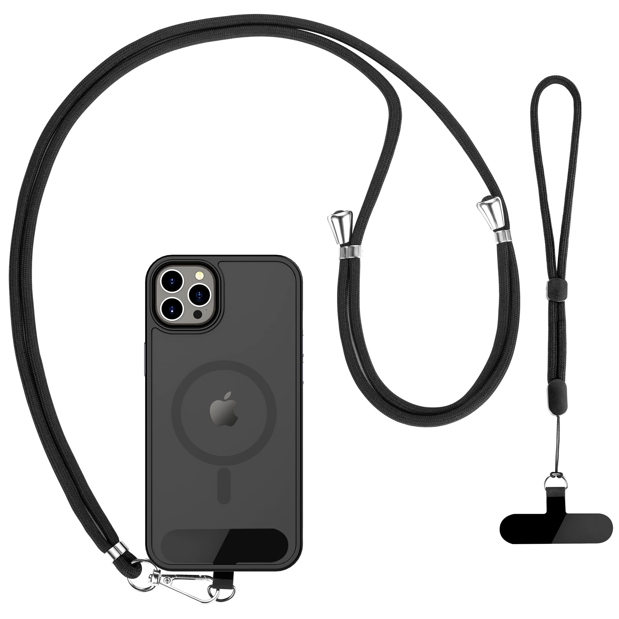 CACOE Cell Phone Lanyard 2 Pcs-1 Pcs Adjustable Neck Strap,1 Pcs Wrist Strap, 2 Pcs Pads, Universal Crossbody, Multifuctional Compatible with Most Smartphones