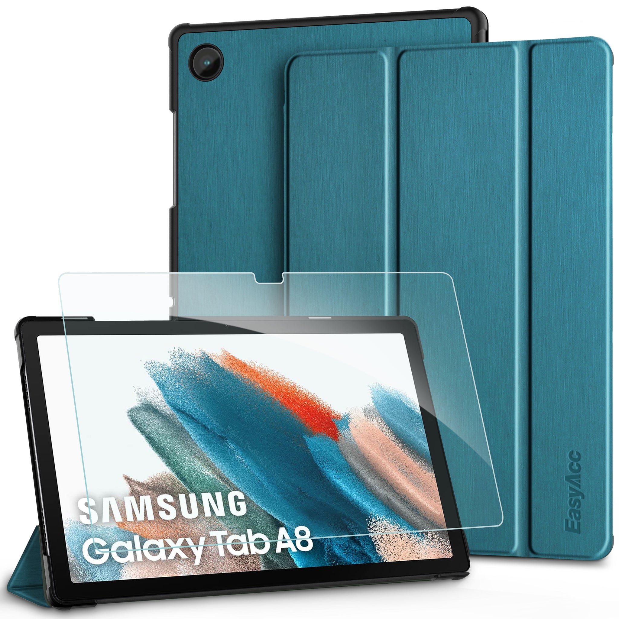 CACOE Compatible with Samsung Galaxy Tab A8 10.5 2021 case with tempered glass