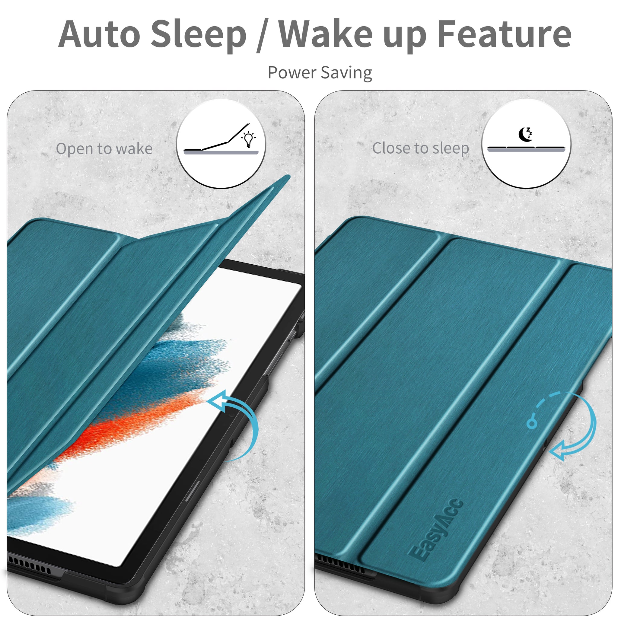 CACOE Compatible with Samsung Galaxy Tab A8 10.5 2021 case with tempered glass