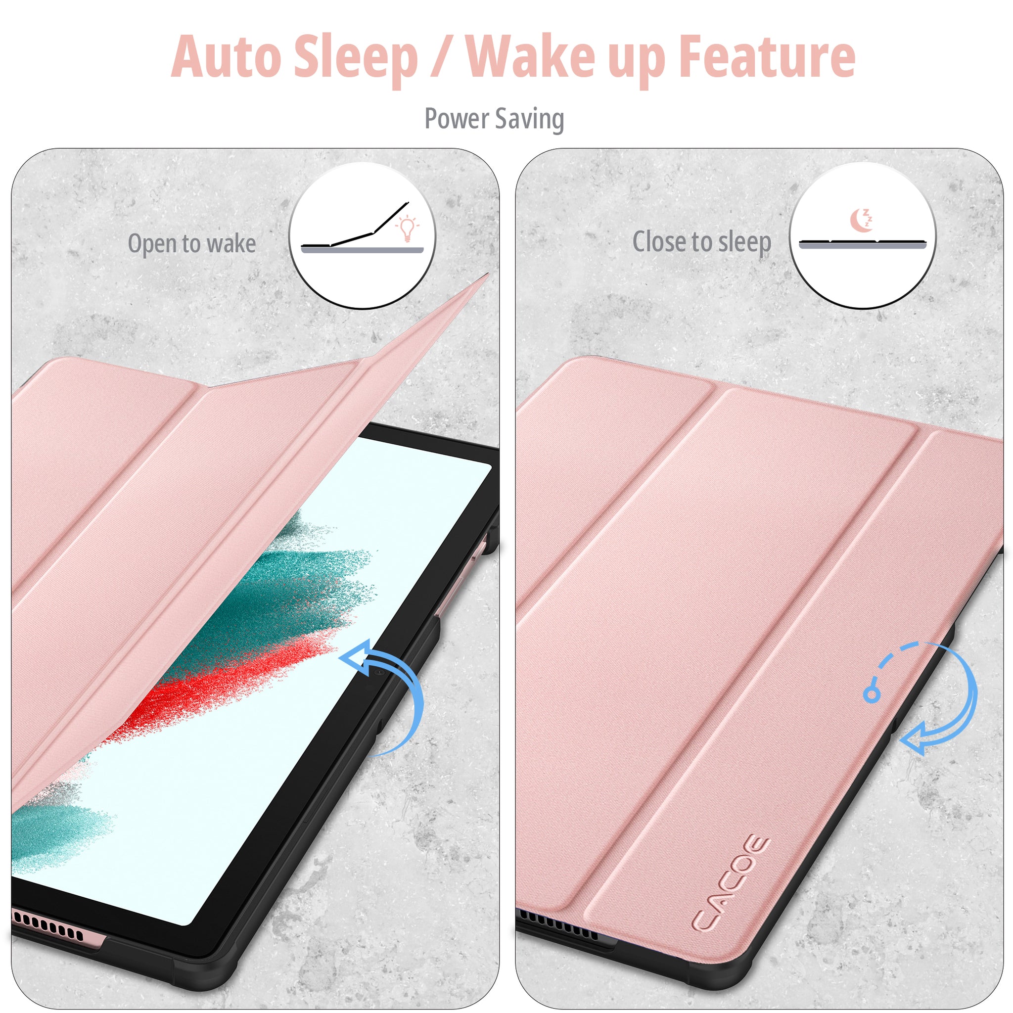 CACOE Compatible with Samsung Galaxy Tab A8 10.5 2021 case with tempered glass