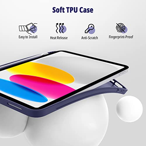 CACOE Case for iPad 10th Generation with Pencil Holder 2022 10.9 inch