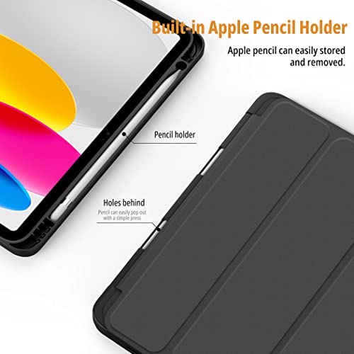 CACOE Case for iPad 10th Generation with Pencil Holder 2022 10.9 inch