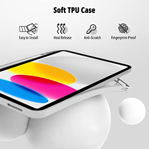 CACOE Case for iPad 10 Generation Case with Pen Holder 10.9 inch 2022 A2757/A2777