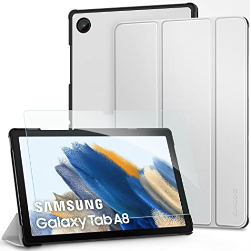 CACOE Compatible with Samsung Galaxy Tab A8 10.5 2022/2021 Case with Tempered Glass