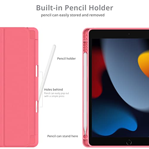 CACOE Case iPad 10.2 inch 2021/2020/2019, iPad Case 9th Gen/8th Gen/7th Gen with Pen Holder
