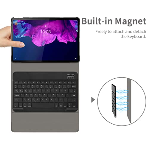 CACOE Keyboard Compatible with Lenovo Tab P11 TB-J606 with Tempered Glass