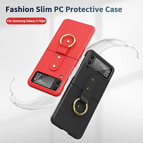 Case for Samsung Galaxy Z Flip 4 5G with Ring Kickstand