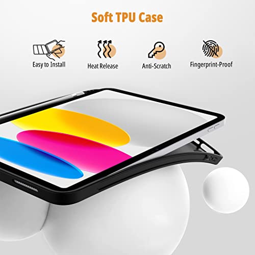 CACOE Case for iPad 10th Generation with Pencil Holder 2022 10.9 inch