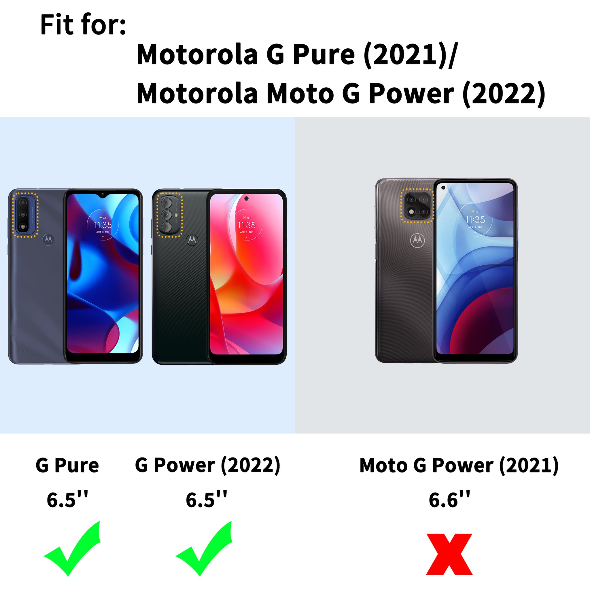 CACOE Slim Case for Moto G Pure/Moto G Power 2022