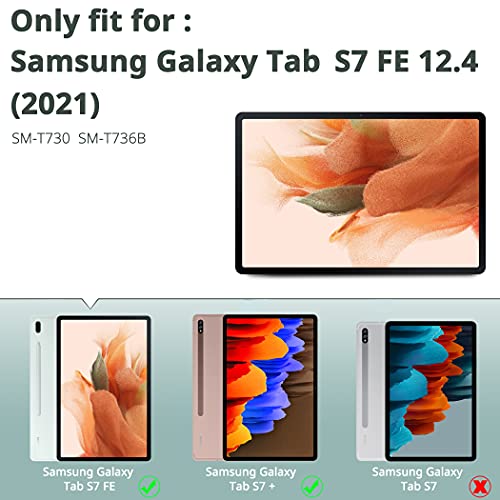 CACOE Case Compatible with Samsung Galaxy Tab S7 FE 12.4 5G 2021/ S7+ Plus 12.4