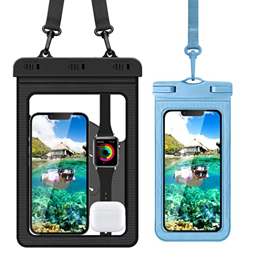 CACOE 2 Pcs Waterproof Phone Pouch 7" and 9"