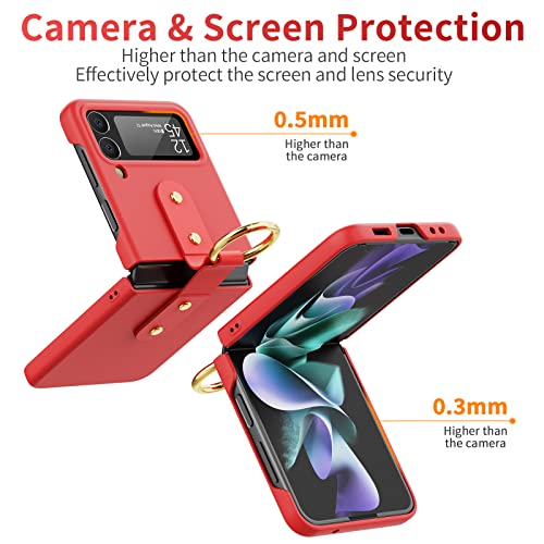 Case for Samsung Galaxy Z Flip 4 5G with Ring Kickstand