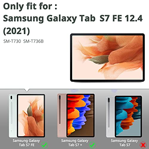 CACOE Case Compatible with Samsung Galaxy Tab S7 FE 12.4 5G 2021/ S7+ Plus 12.4