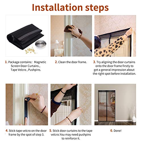 CACOE Magnetic Fly Screen and Mosquito Curtain for Doors