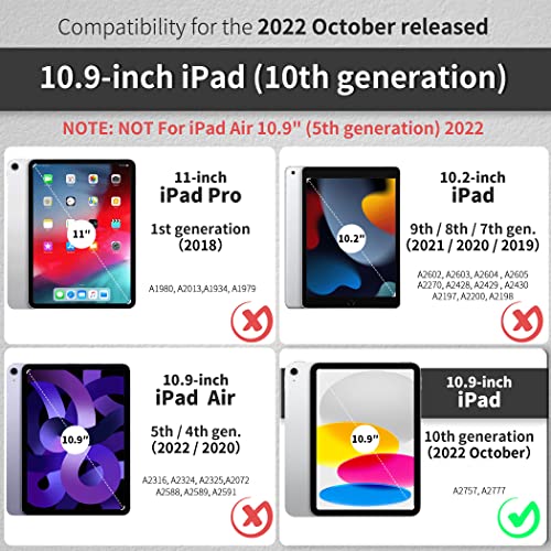 CACOE Case Compatible with iPad 10th Generation 10.9 Inch 2022