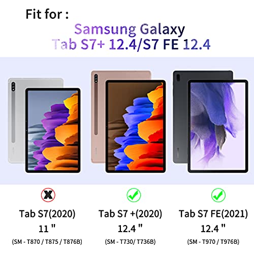 CACOE Case Compatible with Samsung Galaxy Tab S7 FE 12.4 5G 2021/ Plus 12.4 2020