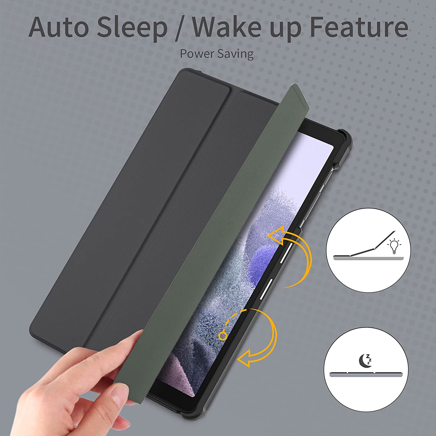 CACOE Case and Tempered Glass Compatible with Samsung Galaxy Tab A7 Lite